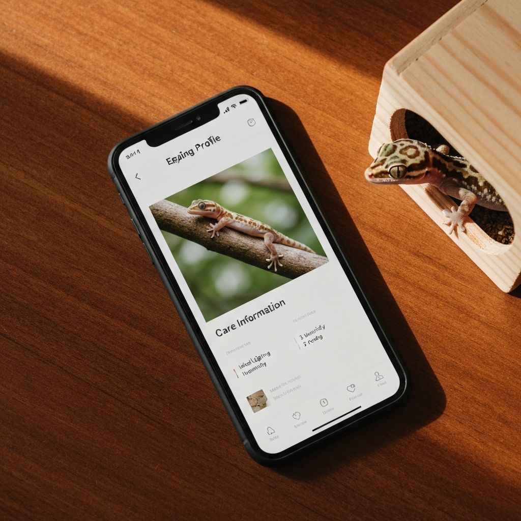 Viewing gecko profile details on the app